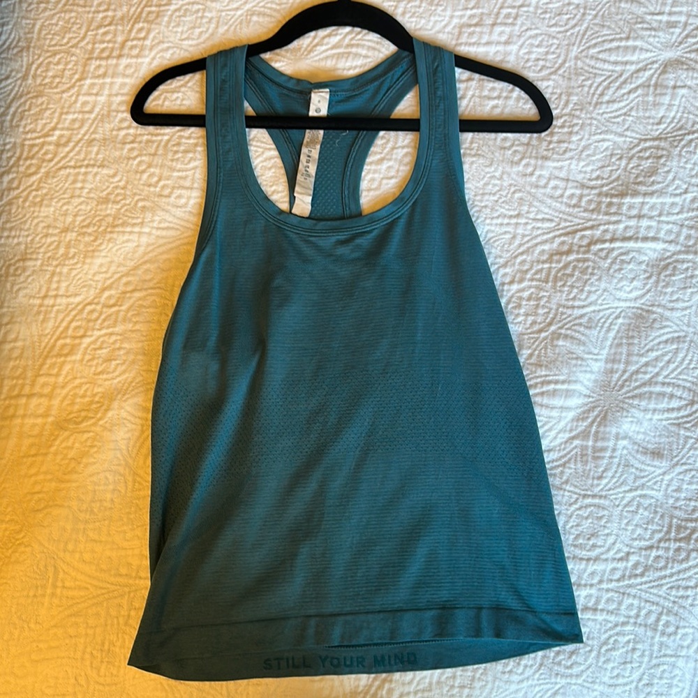 Dark blue lululemon racer back tank